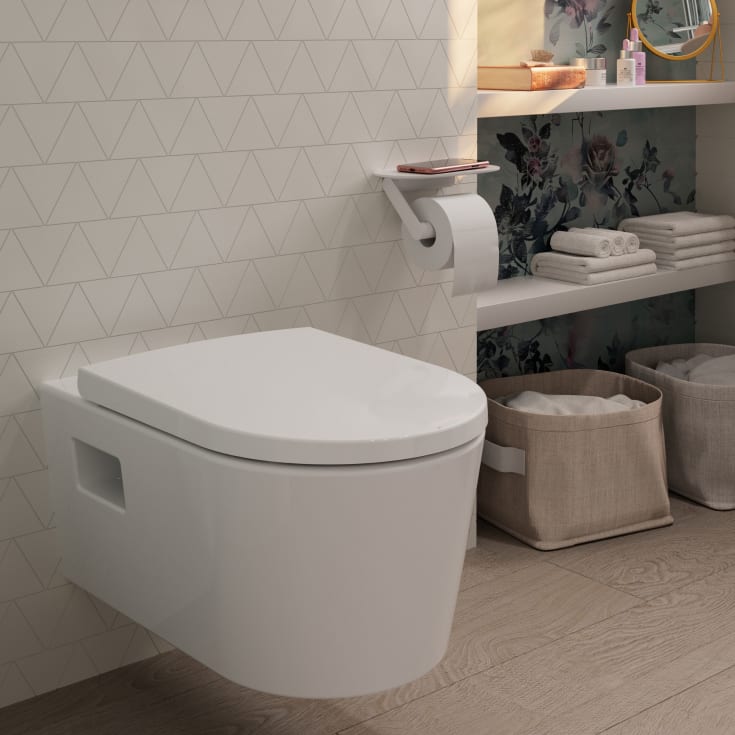 Hansgrohe WallStoris dorullholder, hvit