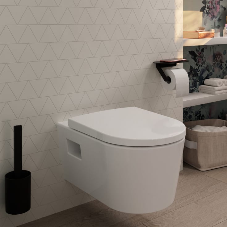 Hansgrohe WallStoris toalettborste, svart