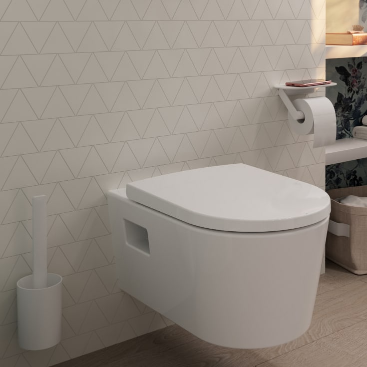 Hansgrohe WallStoris toalettborste, vit