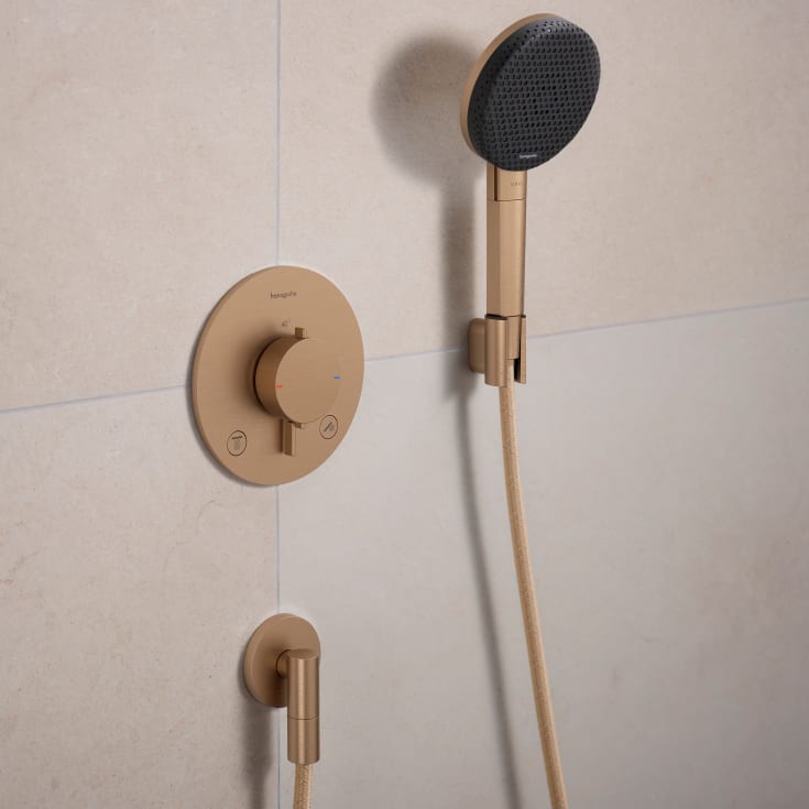 Hansgrohe FixFit Fine S slanguttag, borstad brons