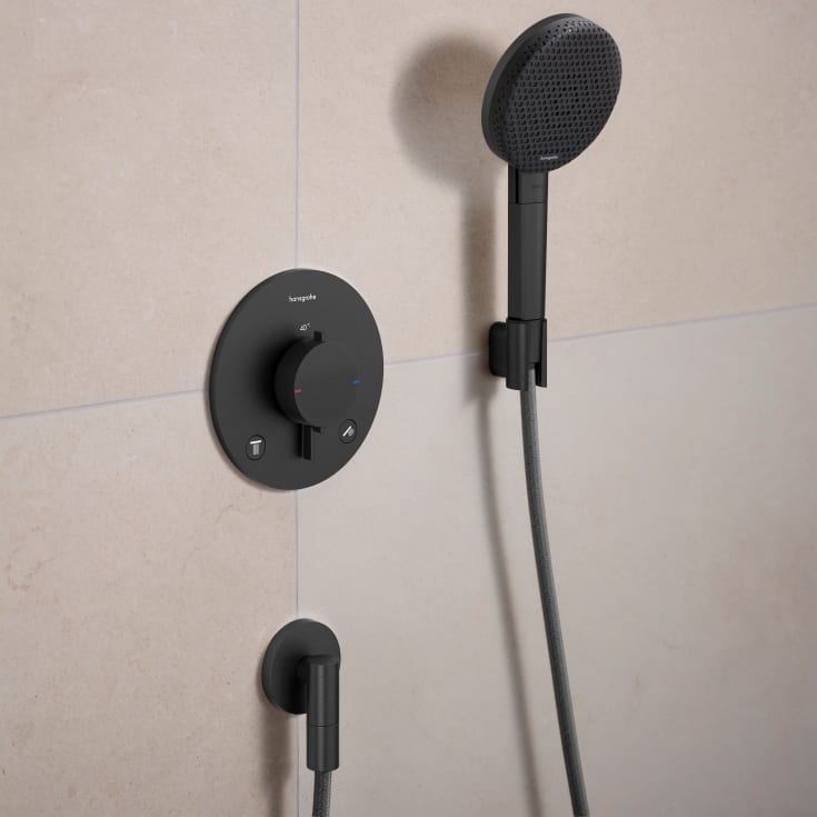 Hansgrohe FixFit Fine S slanguttag, borstad svart krom