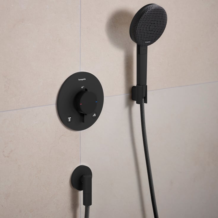 Hansgrohe FixFit Fine S slanguttag, matt svart