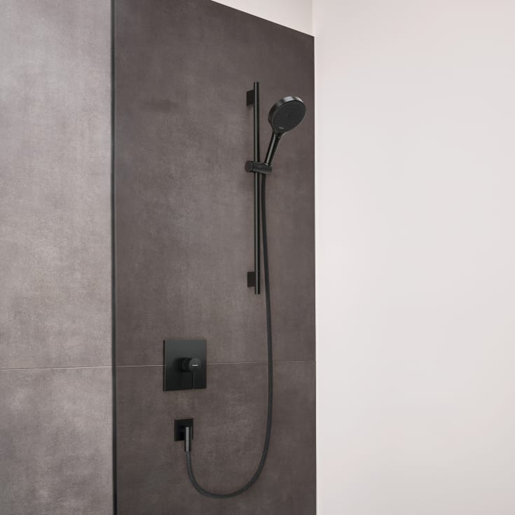 Hansgrohe FixFit Fine E slanguttag, borstad svart krom
