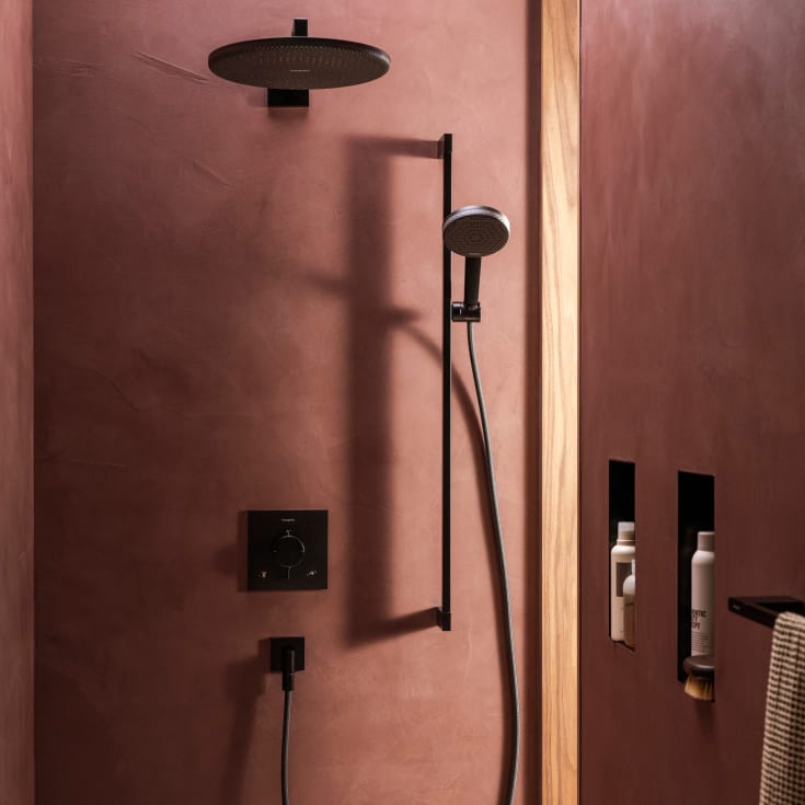 Hansgrohe FixFit Fine E slangeudtag, mat sort