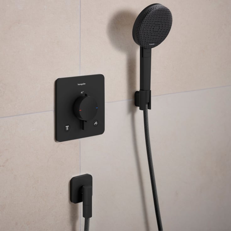 Hansgrohe Porter Fine handduschhållare, matt svart