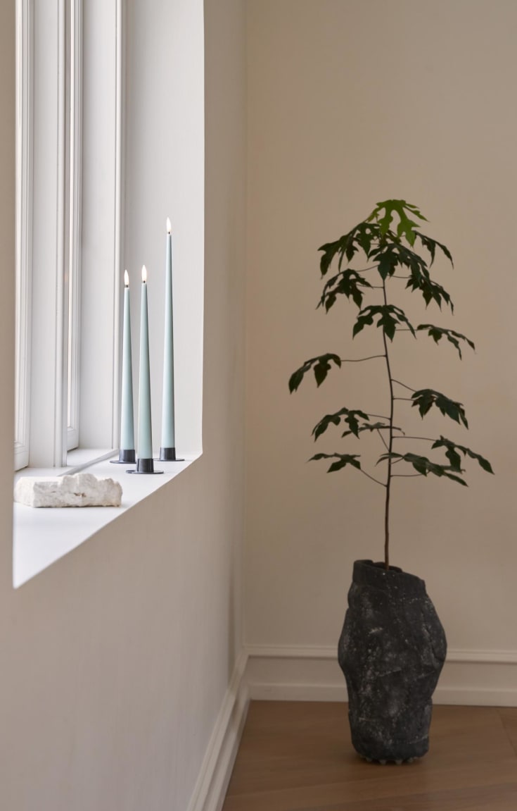 Ester & Erik LED kronelys, 30 cm, mintgrøn, 2-pak