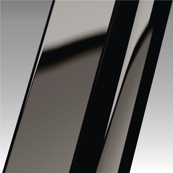 Novellini HC ART fastvegg, 77-78,5 cm, rillet glass, sort krom profil
