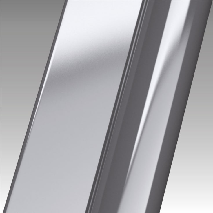 Novellini HC ART fastvegg, 97-98,5 cm, rillet glass, børstet stål profil