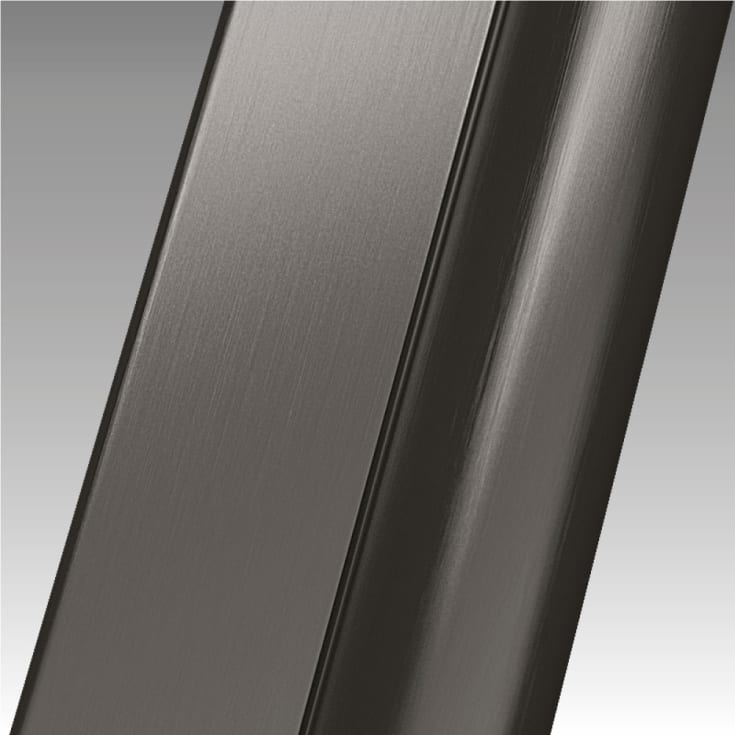 Novellini HP ART fastvegg, 117-118,5 cm, rillet glass, børstet grafitt profil