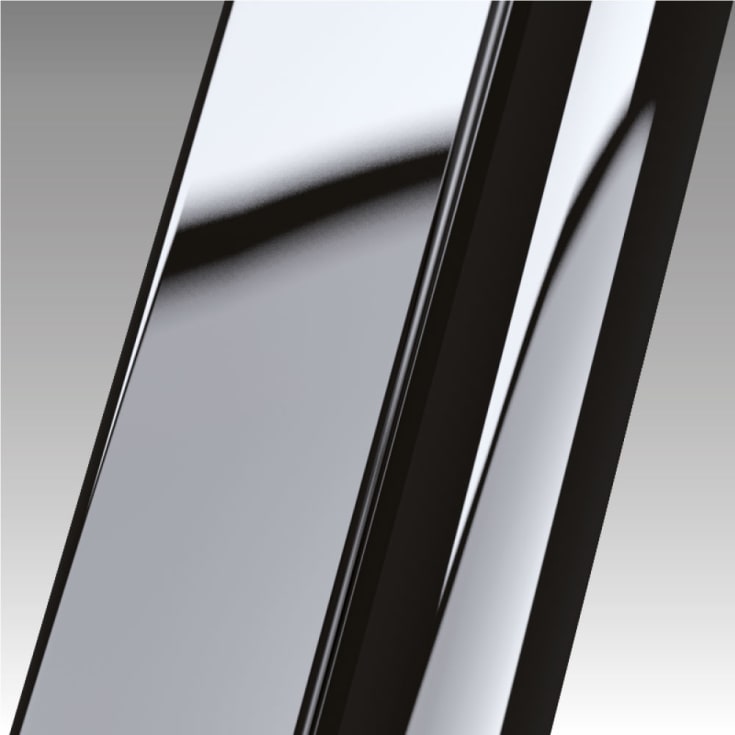 Novellini HP ART fastvegg, 117-118,5 cm, champagneglass, krom profil