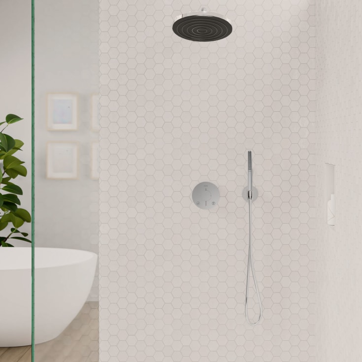 Hansgrohe Ecostat Comfort S Pulsify S brusesæt, krom