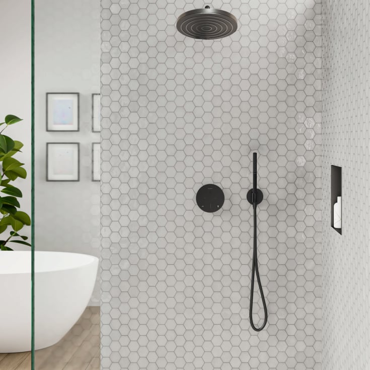 Hansgrohe Ecostat Comfort S Pulsify S brusesæt, mat sort