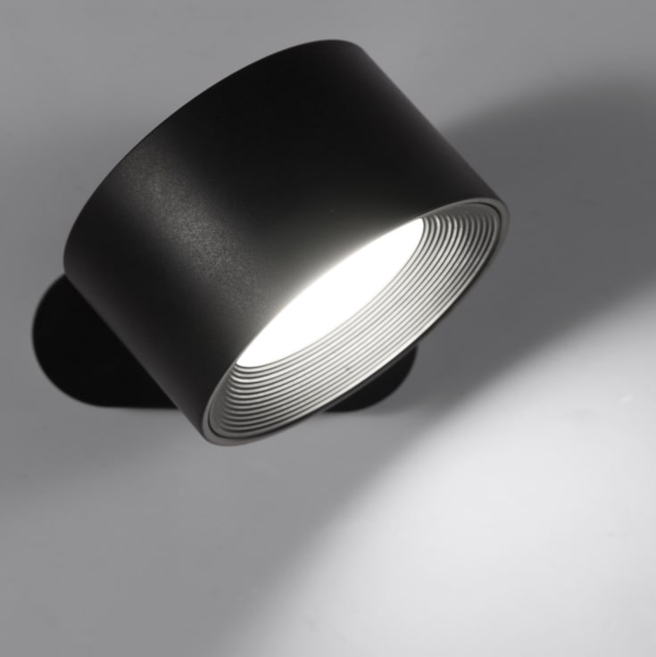 Veli Line Spot On oppladdningsbar vegglampe, sort