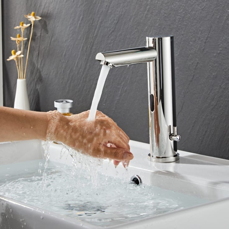 Zen Sanitary Smart håndvaskarmatur med sensor 6V Poleret