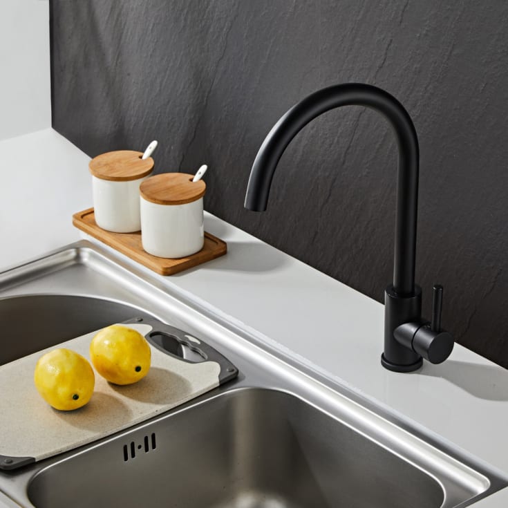 Zen Sanitary Køkkenarmatur med C-tud mat sort