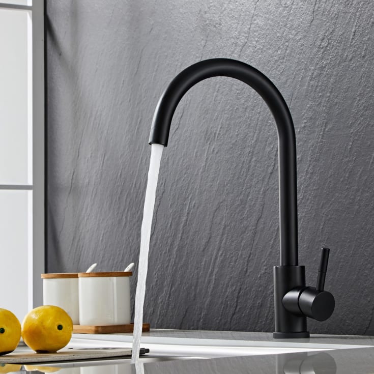 Zen Sanitary Køkkenarmatur med C-tud mat sort