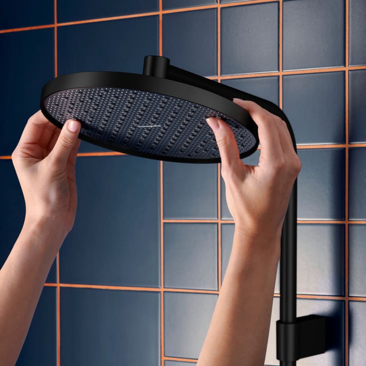 Hansgrohe Activera S Showerpipe 240 brusesæt, vandbesparende, mat sort