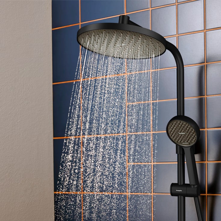 Hansgrohe Activera S Showerpipe 240 brusesæt, vandbesparende, mat sort