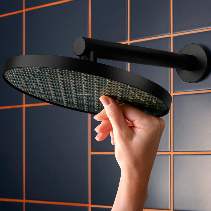 Hansgrohe Activera S huvuddusch, vattensparande, matt svart