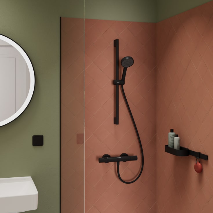 Hansgrohe Activera S duschset, vattensparande, matt svart