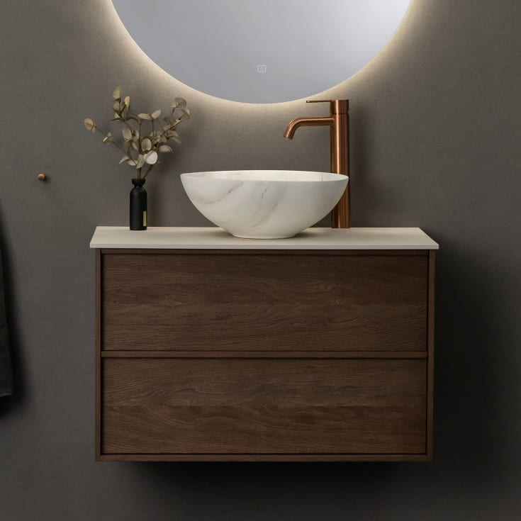 Korsbakken Home servantskap, med 2 skuffer, soft-close, 99x45,7 cm, eik