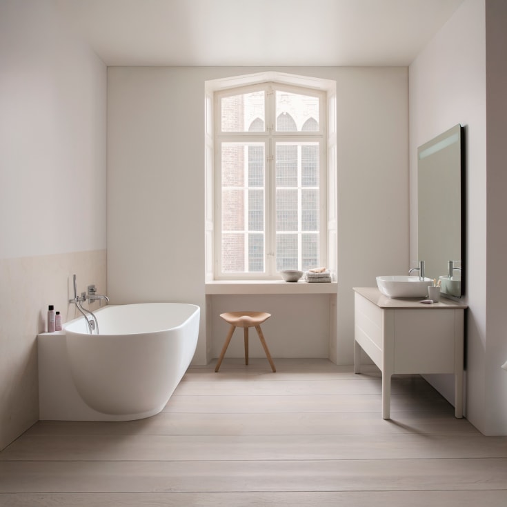 Duravit Luv badekar, 185x95 cm, med panel, høyre, hvit