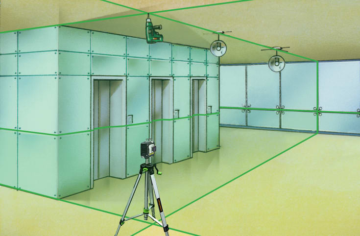 Laserliner CompactPlane 3G laser, inkl. 150 cm stativ, grøn
