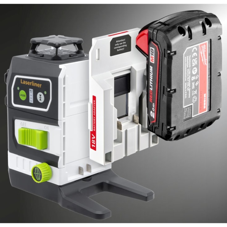 Laserliner nätadapter 18V, för Milwaukee-batteri