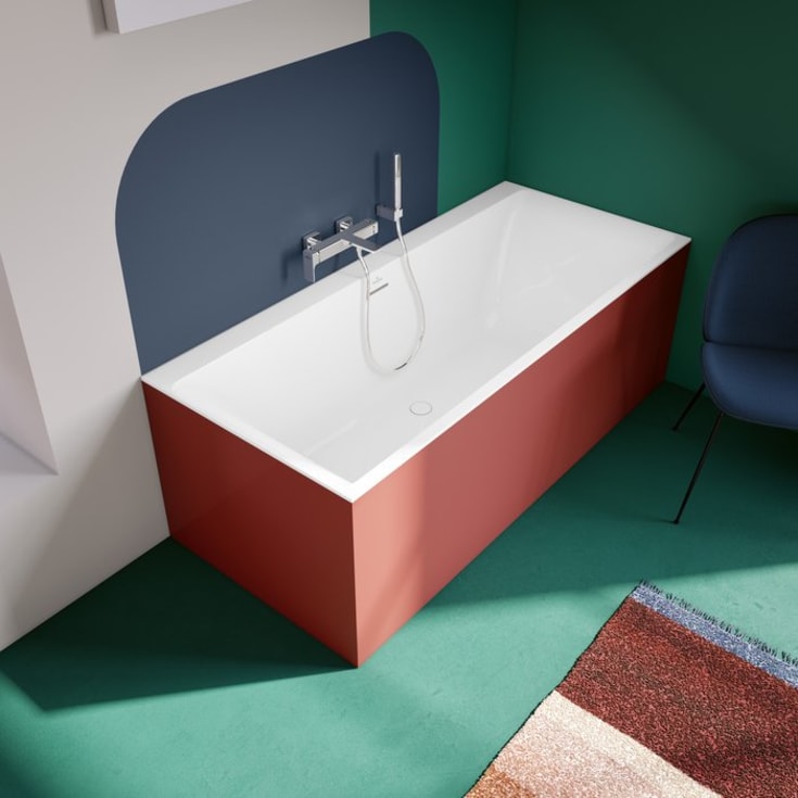 Villeroy & Boch Subway 3.0 Badekar for innbygging, med SilentFlow, 1800x800 mm, Stone White