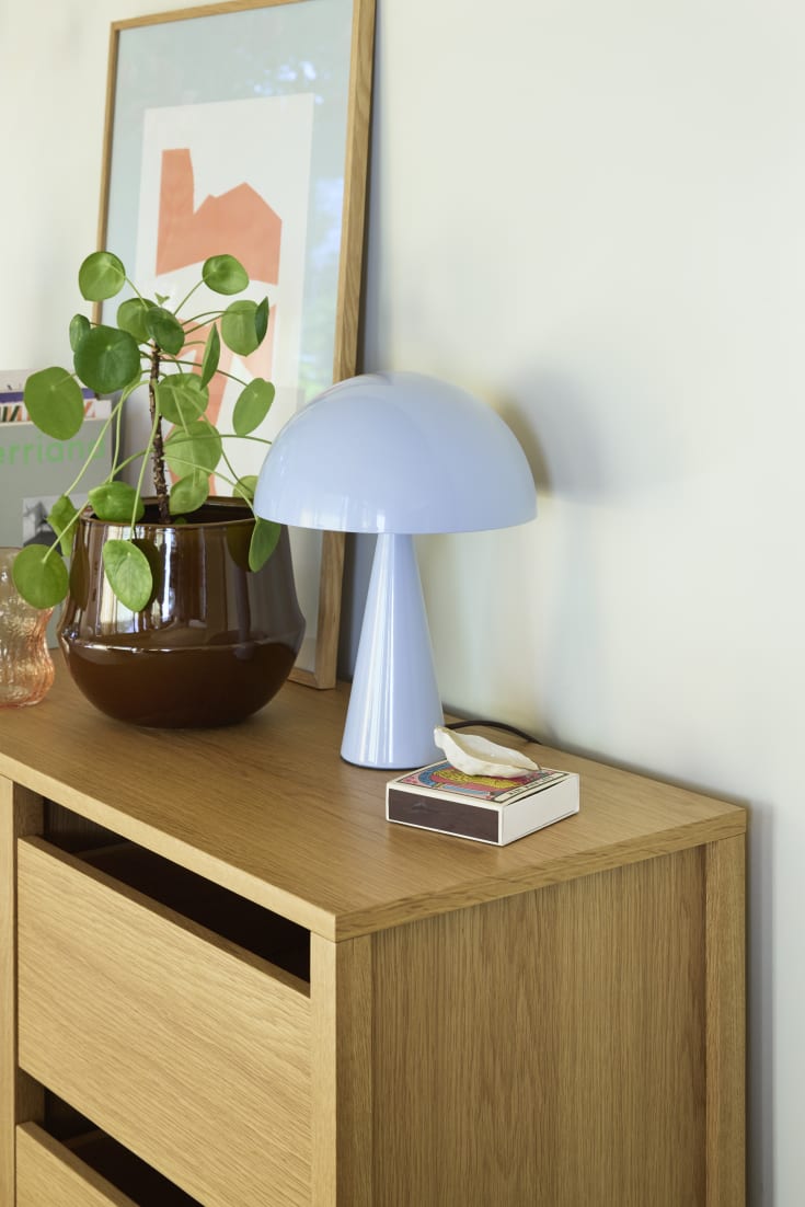 Hübsch Mush bordslampa, blå, 34 cm