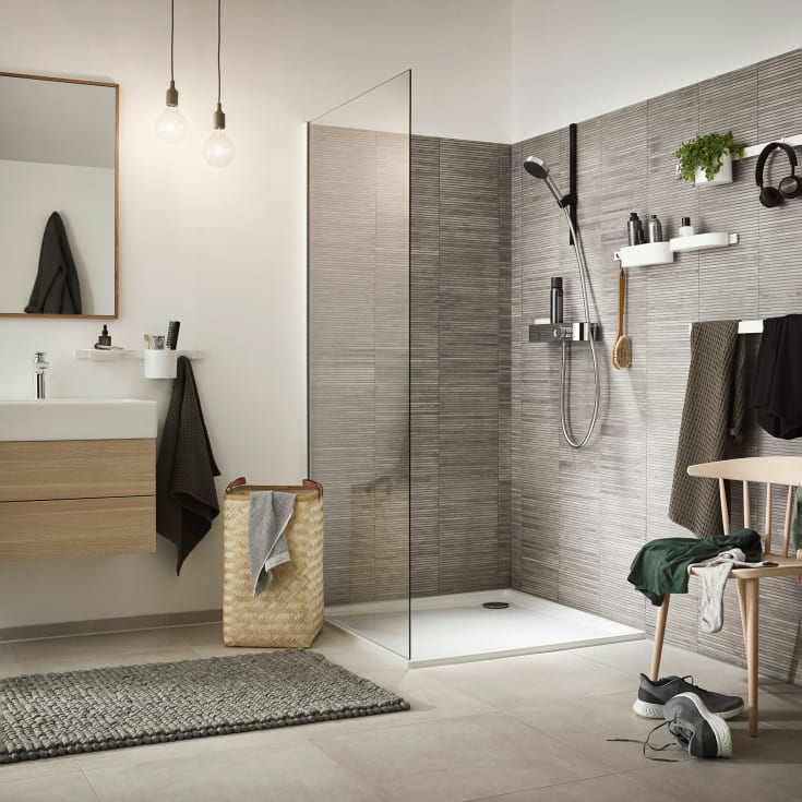 Hansgrohe WallStoris dusjholder, sort