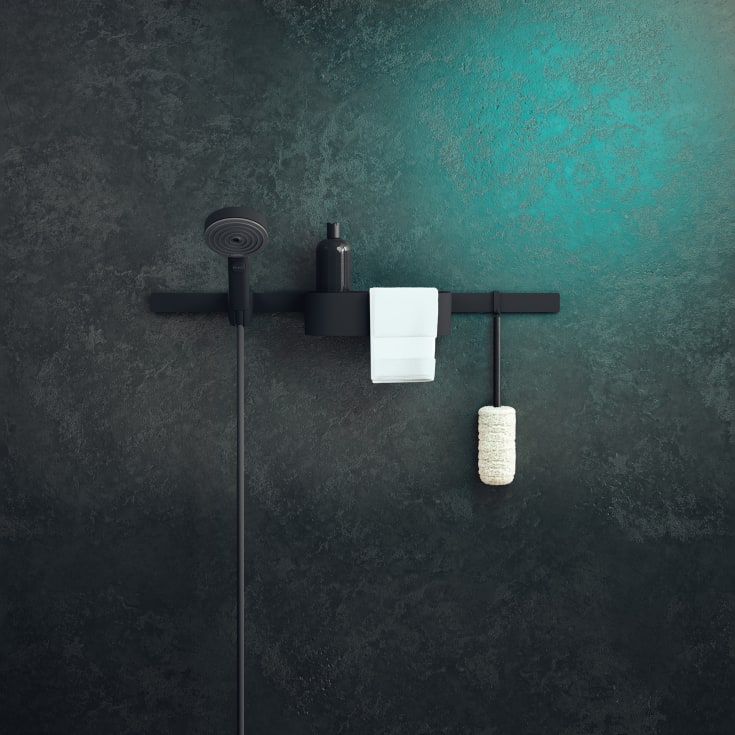 Hansgrohe WallStoris dusjholder, sort