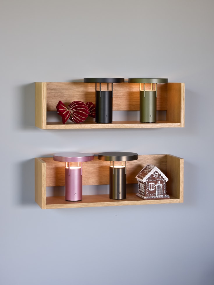 Hübsch BringMe Mini oppladdningsbar bordlampe, sort