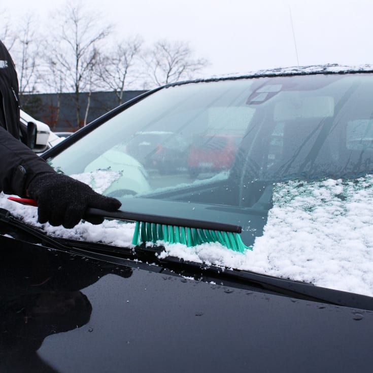 Isskrapa med snöborste, 45 cm