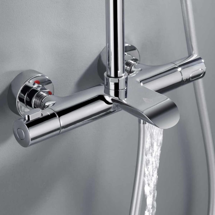 Bathlife Brusa badekarbatteri med dusjsett, krom