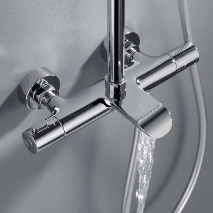 Bathlife Brusa badekarbatteri med dusjsett, krom