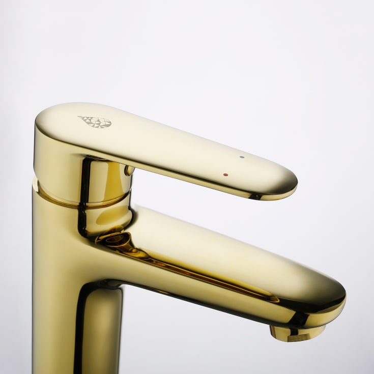 Bathlife Springa servantbatteri, uten bunnventil, gull