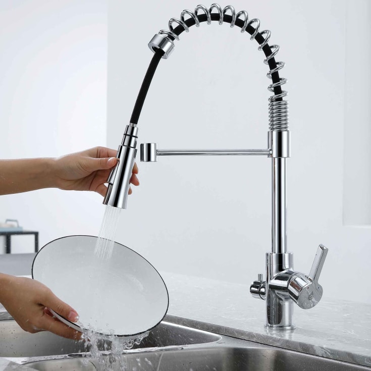 Bathlife Hav kjøkkenarmatur, med avstengning, krom