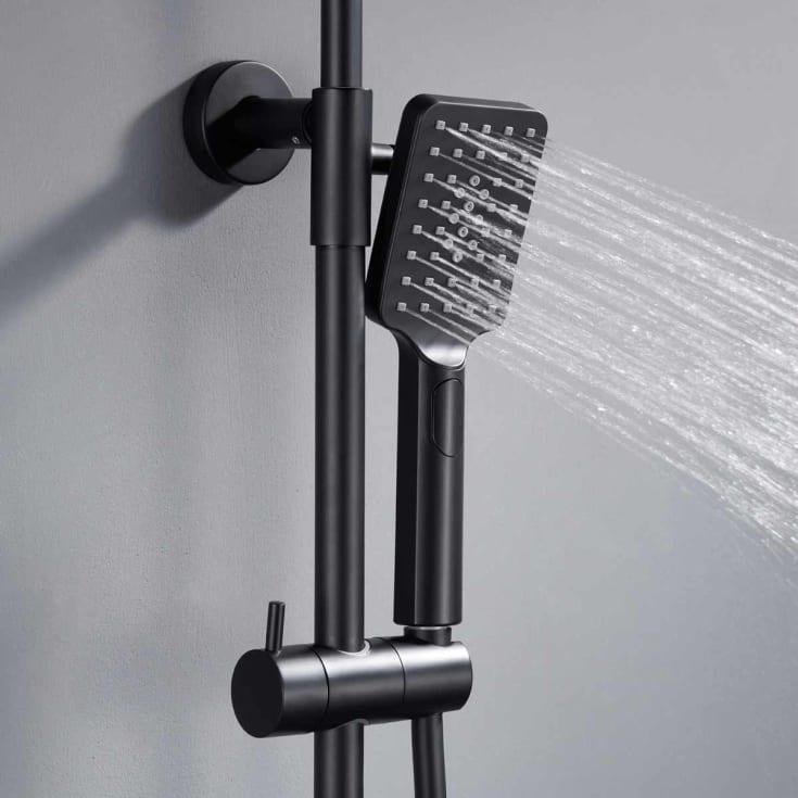 Bathlife Kaskad takdusjsett, Ø225 mm, sort