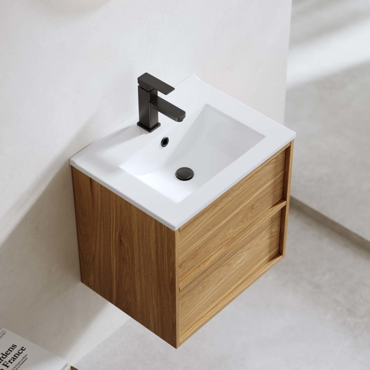Bathlife Charm møbelpakke, med servant, 51x39,5x50 cm, eik