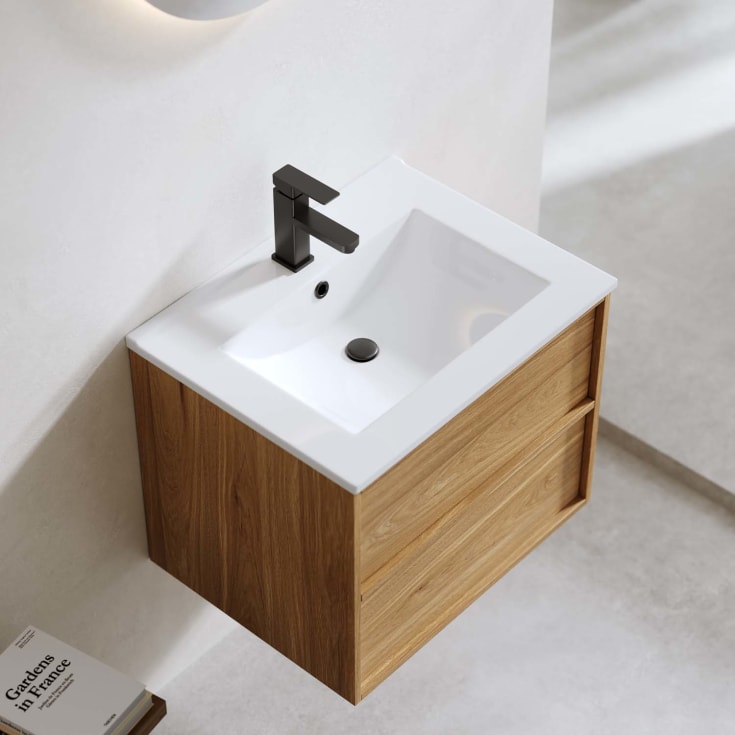 Bathlife Charm møbelpakke, med servant, 61x46,5x52 cm, eik