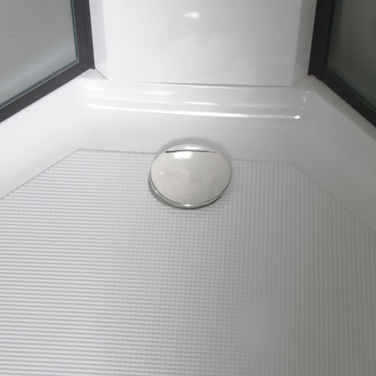 Bathlife Betrakta Dusjkabinett, 80x80 cm, Sort Matt/Klart Glass