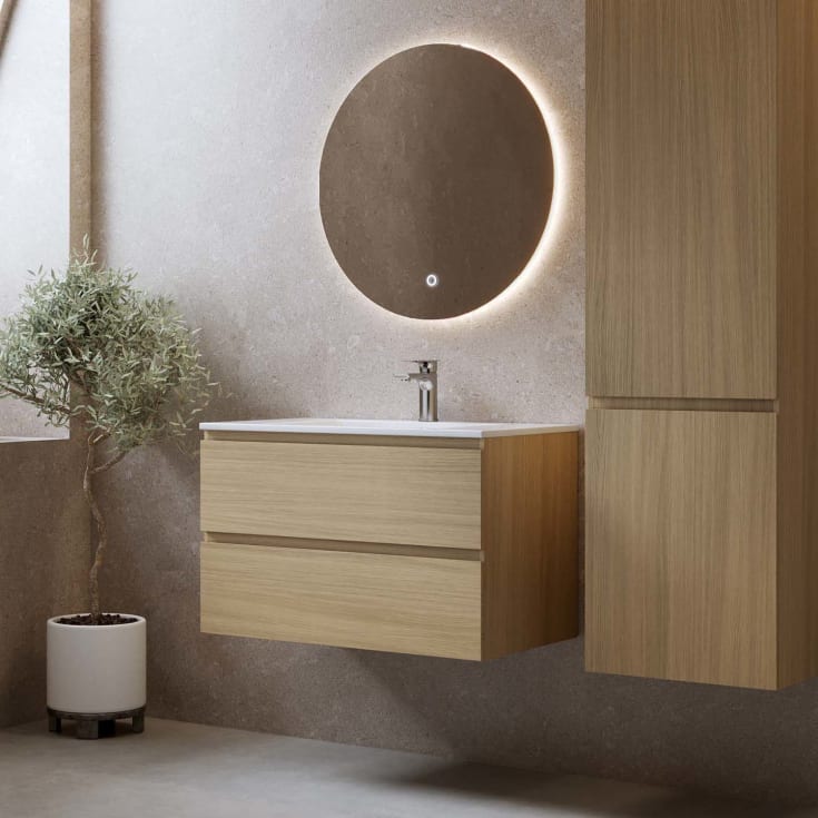 Bathlife Eufori møbelpakke, med servant, 81x46,5x50 cm, eik