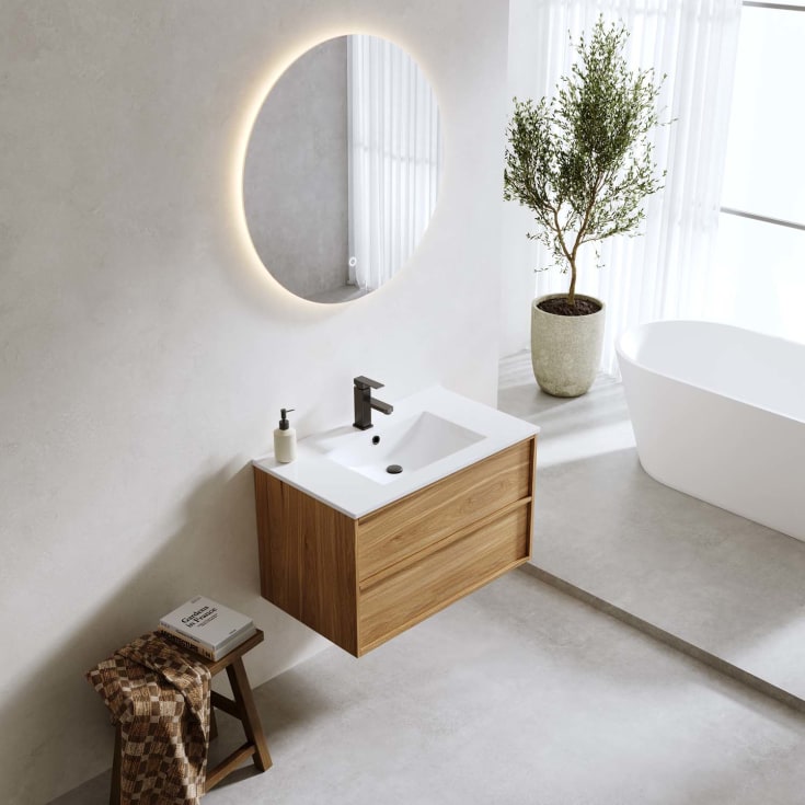 Bathlife Charm møbelpakke, med servant, 81x46,5x52 cm, eik