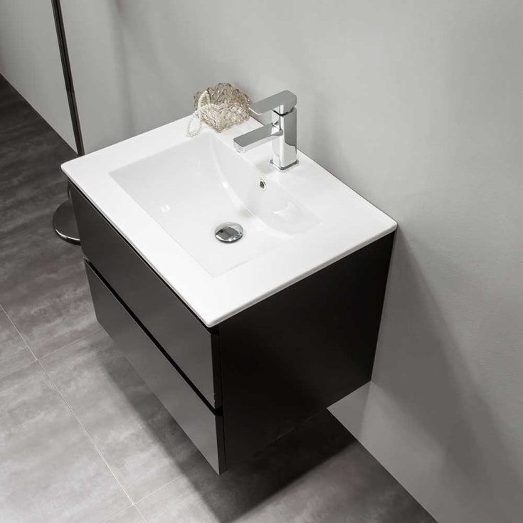 Bathlife Eufori møbelpakke, med servant, 60x46x50 cm, sort matt