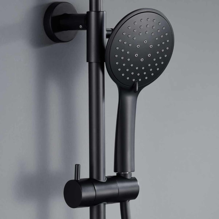 Bathlife Brusa badekarbatteri med dusjsett, matt sort