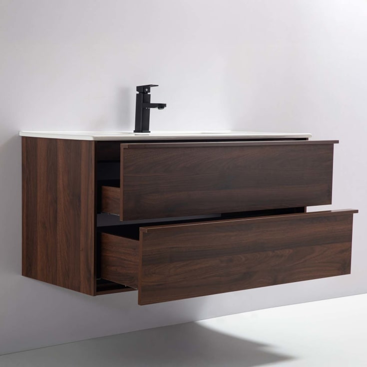 Bathlife Charm møbelpakke, med servant, 101x46,5x52 cm, valnøtt