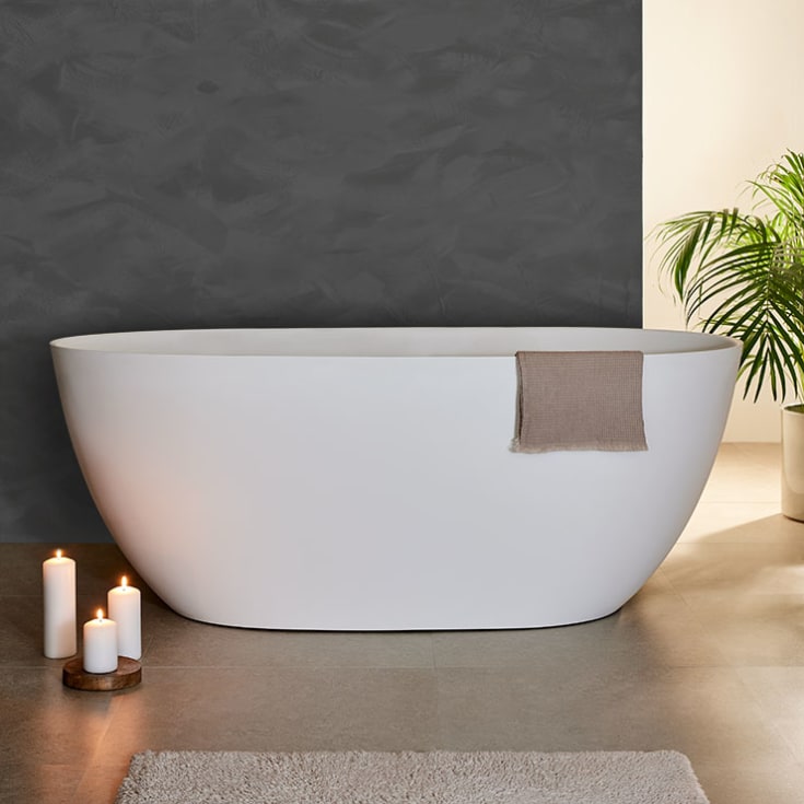 Bathlife Vila badekar, 160x74 cm, hvit