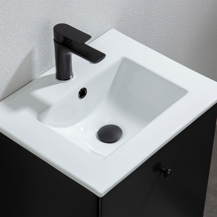Bathlife Extas møbelpakke, med servant, 52x40x50 cm, sort matt