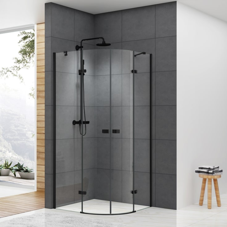 Bathlife doldis dusjhjørne 100x100 cm, klart galss, krom profil